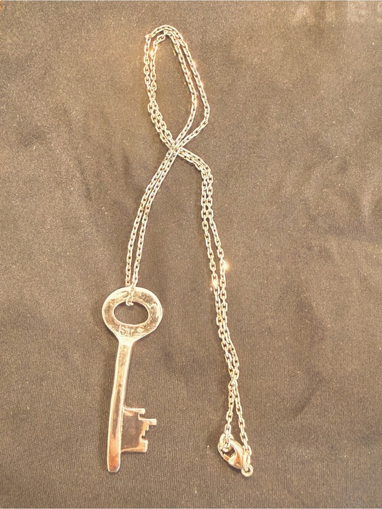 Jewelry - BRAND NEW Silver Key Pendant Necklace -  Sterling Silver **NEVER WORN**